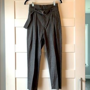 Gray high waisted trousers